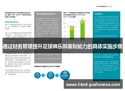 通过财务管理提升足球俱乐部盈利能力的具体实施步骤